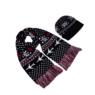 custom logo knitted beanie and scarf set for corporate holiday gifts