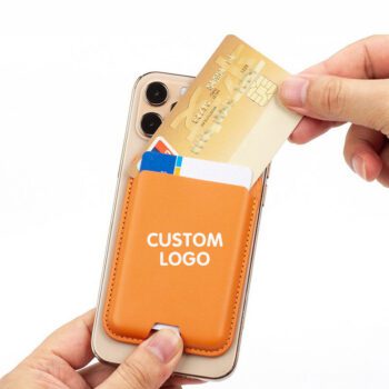 custom magsafe magnetic pu leather phone wallet 2