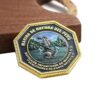 Custom Logo Zinc Alloy Brass Coins soft Enamel Challenge Peruvian Navy Coin