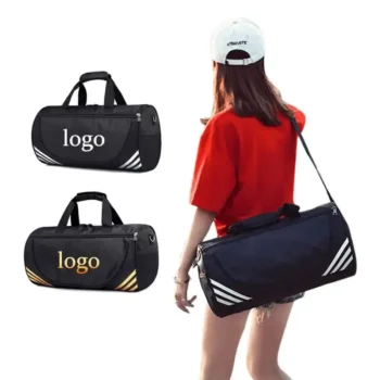 Custom logo gym sports duffle bag men gym bag women duffel bag with shoes compartment