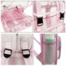 Customized Logo PVC Material High Quality Pink Colorful School Backpack Transparent Clear PVC Backpack for Men Women Kids