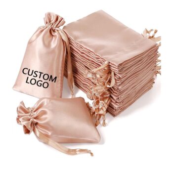 High quality luxury silk pouches satin jewelry bags can be customized wholesale brand logo storage jewelry satin pouch bag