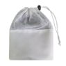 In stock hot sale customized logo printing mesh bag splicing bundle polyester satin drawstring tote bag