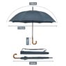 Strong extra large automatic promotional business windproof waterproof customized golf stick straight umbrella with logo