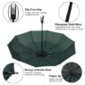 Wholesale cheap big umbrella windproof waterproof straight umbrella with logo customized