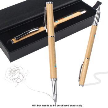 Wholesale high quality advertisement wooden bamboo gel ink pen with printed logo