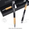 Wholesale recyclable bamboo ballpoint pen with logo printing customized advertising