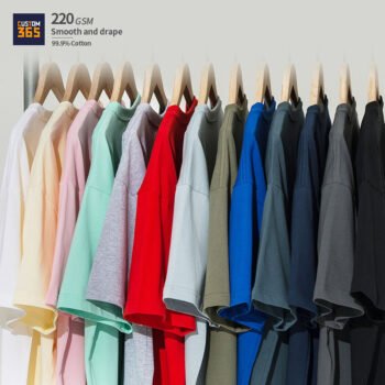 220 gsm heavyweight oversized cotton t shirt with logo