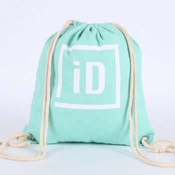 custom logo colorful canvas cotton drawstring backpack 1