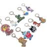 2d3d soft pvc anime letter logo keychain 1