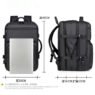 custom logo expandable pu leather 16 inch laptop backpack 3