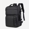 custom logo expandable pu leather 16 inch laptop backpack