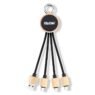 eco friendly bamboo 3 in 1 keychain cable with light up logo 1