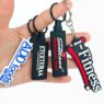 mini soft pvc rubber logo keychain with metal ring