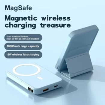 20w pd magnetic wireless power bank with phone stand
