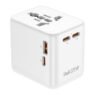 custom logo 27w gan universal travel adapter with usb ports