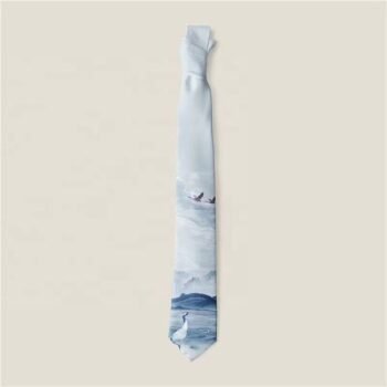 custom 100 polyester tie for men printed silky ties with logo 1