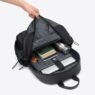 custom logo classic black mens oxford laptop backpack 2
